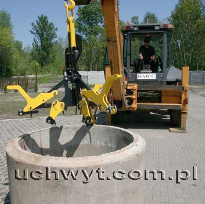 Zdjcie automatycznego uchwytu do transportu krgu betonowego typu UBXA3