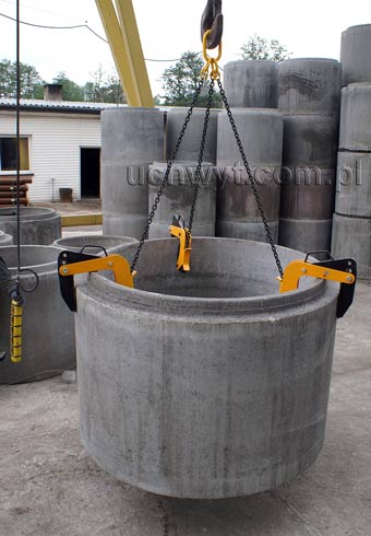 zawiesie do kręgów betonowych - komplet chwytaków do kręgów betonowych