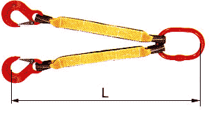 zawiesie pasowe dwucignowe zakoczone hakami